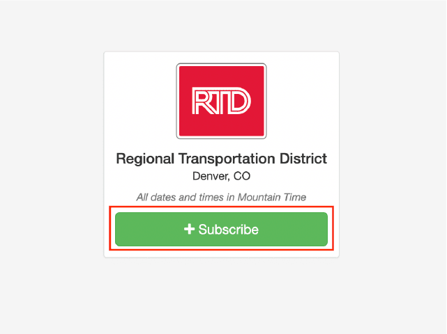 RTD, Regional Transportation District