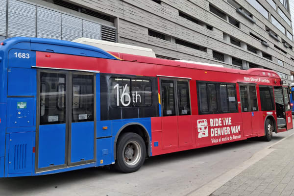 Image of the side of a 16th Street FreeRide, formerly Free MallRide, bus. thumbnail