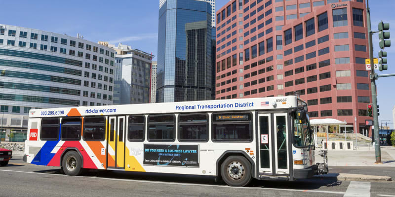 The 8 bus near Civic Center Station