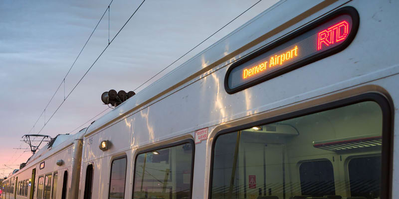 Photo of the A-Line towards Denver Airport