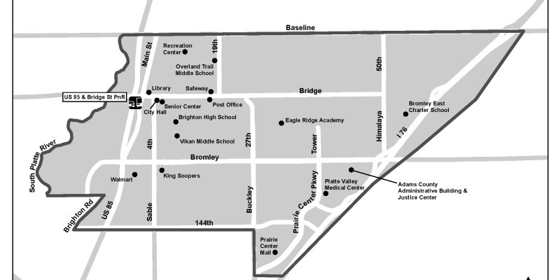 Map of the Brighton Flex Ride Area