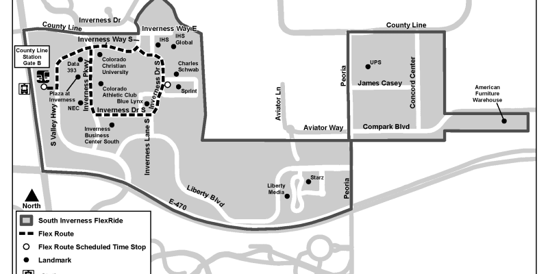 Map of the Inverness South Flex Ride Area
