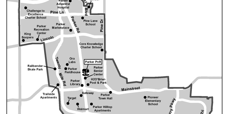 Map of the Parker Flex Ride Area