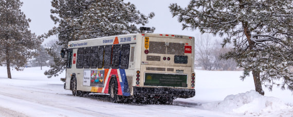 Bus in the snow