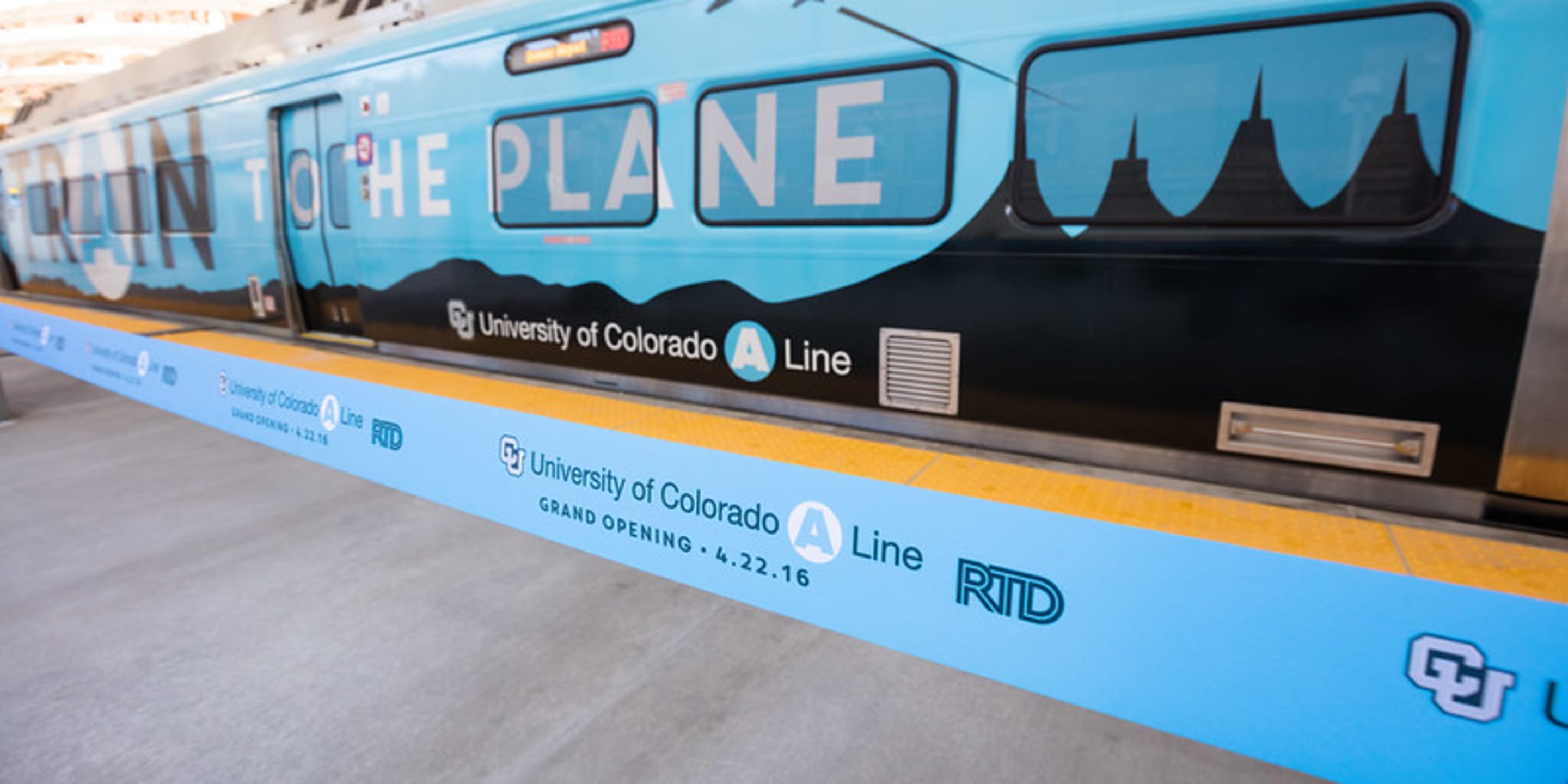 A Line train and ribbon cutting from 2016