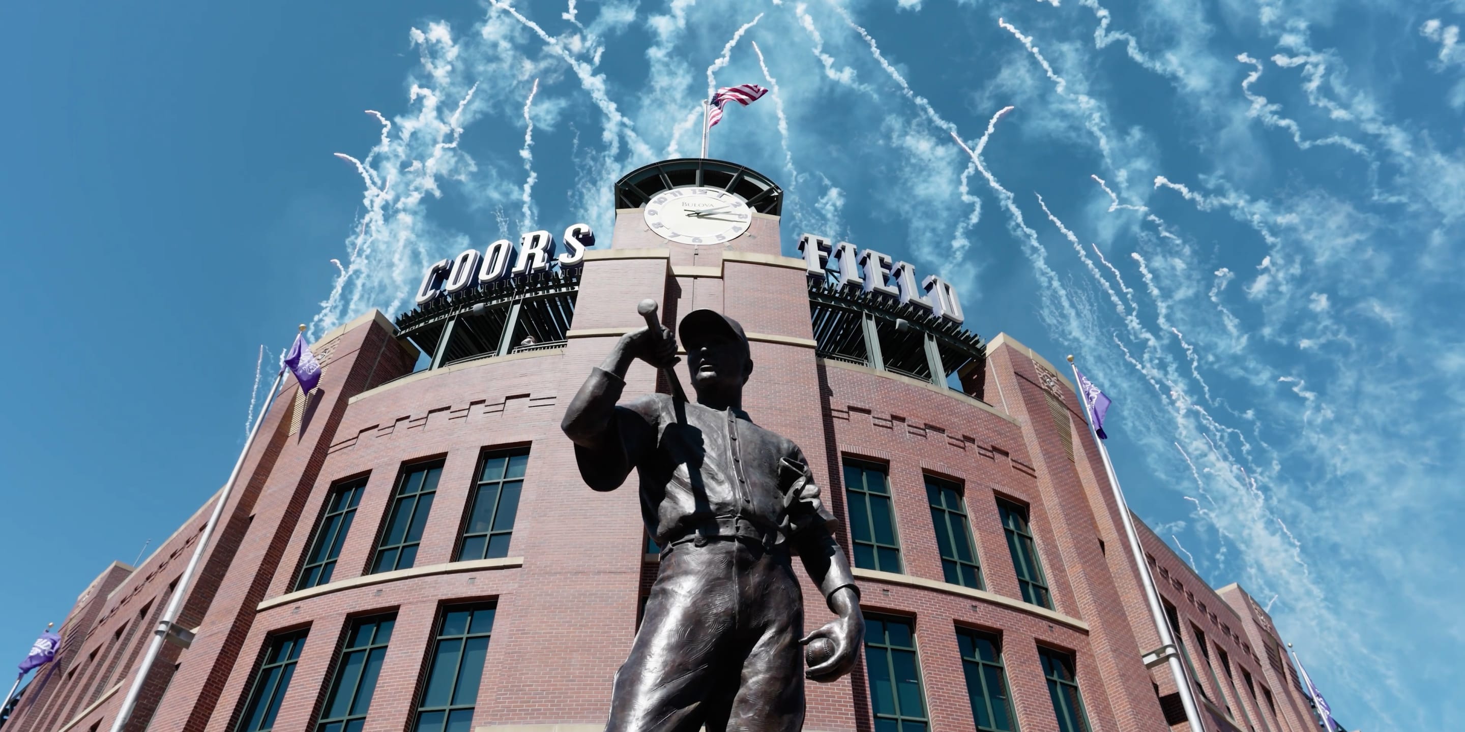 A photo of fireworks above Coors Field in Denver