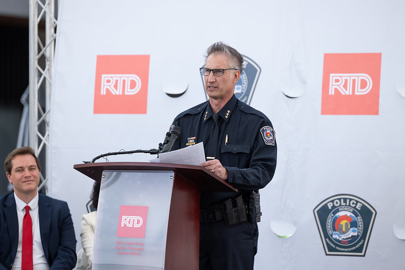 Image of Chief Martingano at the podium speaking