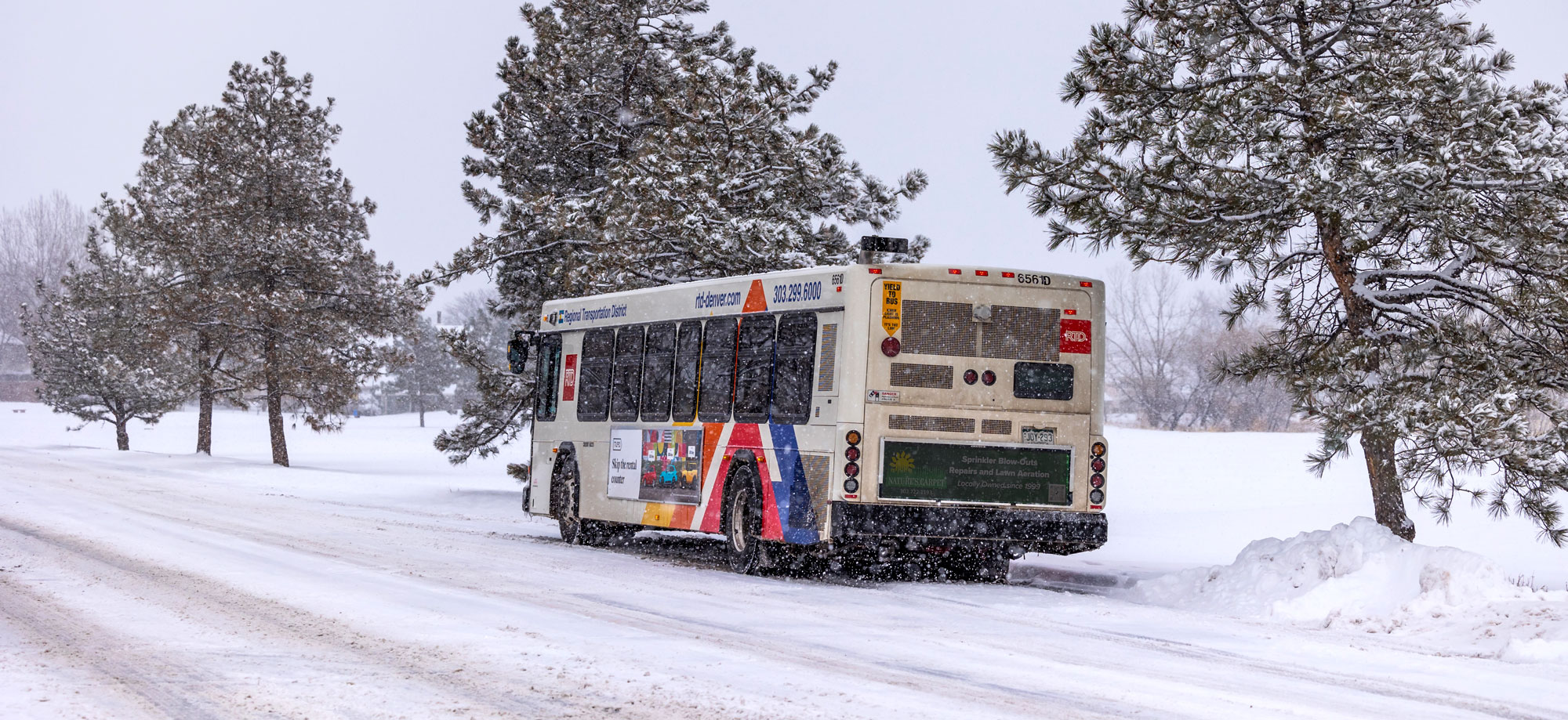 Bus in the snow